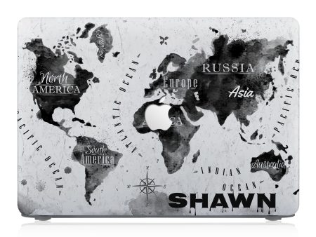 Macbook Premium Case - World Map For Sale