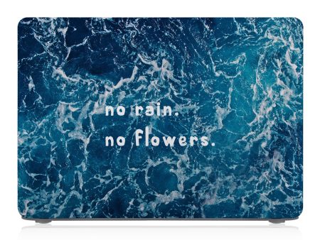 Macbook Case - Positive Quote - No Rain No Flowers Online now