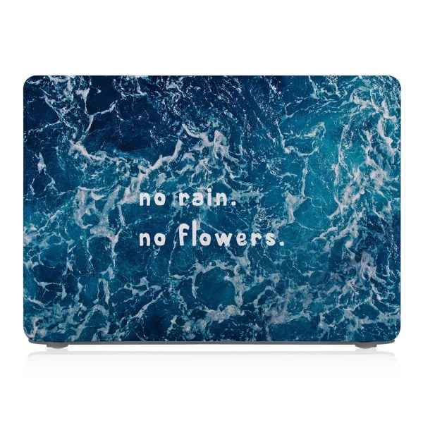 Macbook Case - Positive Quote - No Rain No Flowers Online now