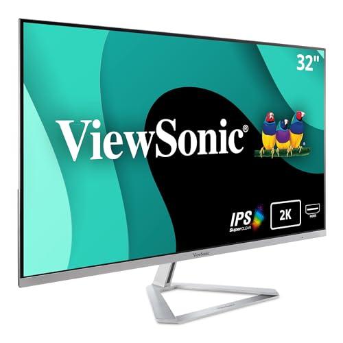 ViewSonic 81.28 Cm (32 ) 2K 2560 x 1440p QHD IPS Monitor with HDR10, 75hz,1.03 Billion Colors, 80M:1 Mega Ratio, Frameless, Ultra Slim, Dual Speaker, HDMI, Display Port– VX3276-2K-MHD-2 Online