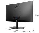 AOC 24B2XH 60.45 cm (23.8 ) LED 1920 x 1080 Pixels (Full HD) Ultra Slim Monitor which is 3 Sided Frameless with IPS Panel HDMI VGA Port, Full HD, Free Sync, 8 ms Response Time, 75Hz Refresh Rate,Black Online Sale