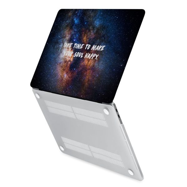 Macbook Case - Positive Quote - Take Time To Make Your Soul Happy For Sale