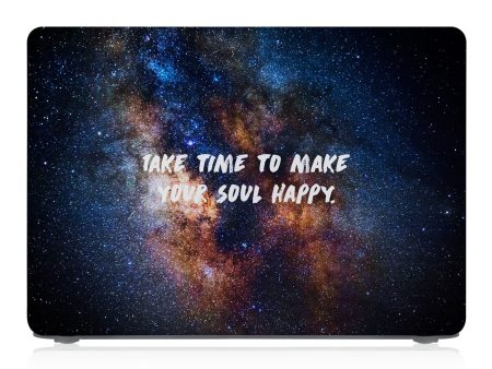 Macbook Case - Positive Quote - Take Time To Make Your Soul Happy For Sale