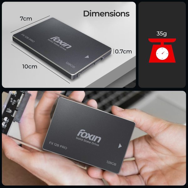 Foxin 128 GB PRO SSD | Hard Disk with 3D NAND Technology & 2.5 Inch SATA III 6GB S Speed with 5 Years Limited Warranty For Discount