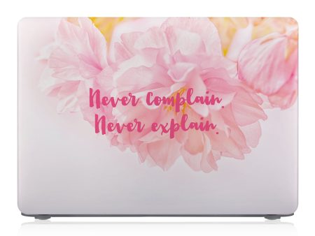 Macbook Case - Positive Quote - Never Complain Never Explain For Discount