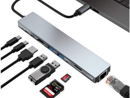 Type-C RJ45 USB 3.0 Hub with 4K HDMI and Card Reader Online Hot Sale