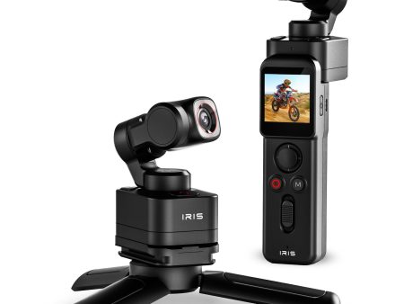 IZI IRIS Pocket 4K Vlogging Camera - with Dual AMOLED Display 1 1.3  CMOS Sensor, 3-Axis Gimbal Stabilizer, AI Tracking, 512GB Support, 160-Min Battery, Best Video Camera for Youtubers & Instagram Online now