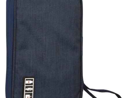 COSMUS Gadget Organizer Case Portable Zippered Pouch for All Small Gadgets USB Cables Navy Blue on Sale