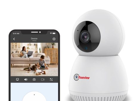 Trueview 2MP Smart CCTV Wi-fi Home Security Camera with Pan Tilt 360° View, 2 Way Talk, Cloud Monitor, Motion Detect, Supports SD Card Up to 256 GB, Night Vision, Alexa Hot on Sale