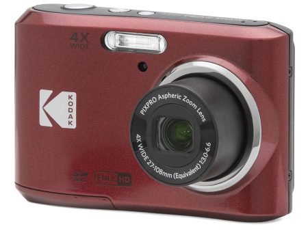 KODAK PIXPRO Friendly Zoom FZ45-RD 16MP Digital Camera with 4X Optical Zoom 27mm Wide Angle and 2.7  LCD Screen (Red) Supply