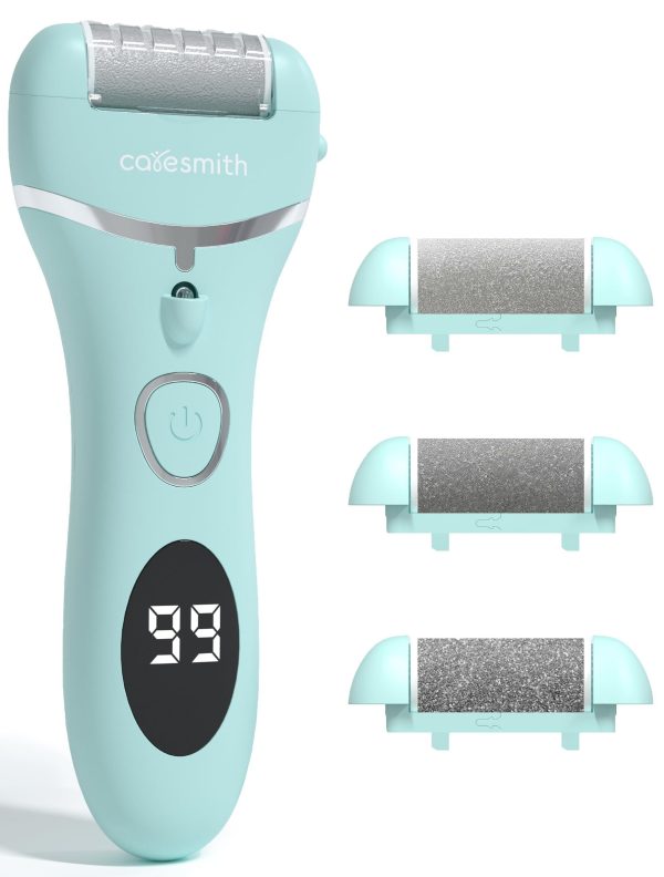 Caresmith Bloom Foot Scrubber for Dead Skin | Callus Remover for Feet Electronic | 3 Crystal Quartz Heads suitable for Dead Skin Remover | Pedicure kit for Women as Foot Cleaner For Discount