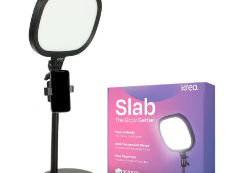 Kreo Slab Key Light Video Light Adjustable Photography Fill Light Five Color Temperatures 3200K-5600K Adjustable Brightness 1455 Lumens 120 Light Beads CRI 95+ with Extendable Light Stand for Video Fashion