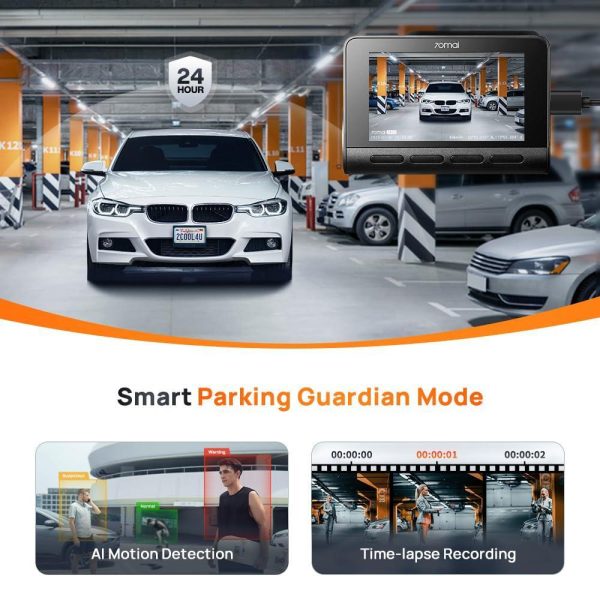 70mai A810 True 4K HDR Dual Vision Dash Cam, Built-in GPS Logger, ADAS, Starvis 2 IMX 678 150° Wide Sensor, Optional Parking Mode with Motion Detection & Time Lapse, Upto 256GB SD Sale