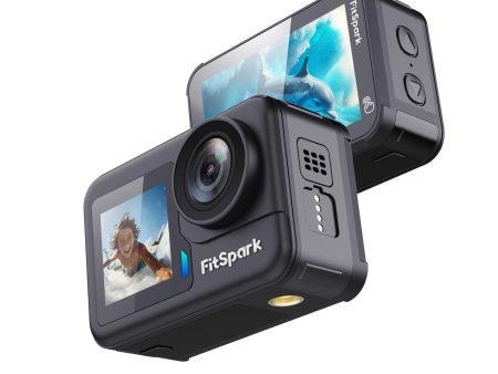 FitSpark Dolphin 1.0 20M Body Waterproof Real 4K30FPS Dual Big 2.2  Touchscreen EIS Action Camera Sony Sensor No.1 Chipset Wireless MIC Support *Free Dock+Battery Offer* WiFi Smart Remote +Full KIT Online