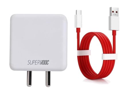 POPIO Fast Charging Adaptor and USB to Type C Cable Combo (White) Compatible with Samsung, OnePlus, Realme, Xiaomi, HTC and Oppo Mobiles, Dash, Warp, Vooc, Supervooc All Protocols Supported Discount